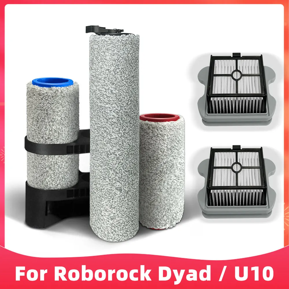 Compatible con Roborock DYAD U10 WD1S1A aspiradora rodillo cepillo filtro Hepa pieza de repuesto