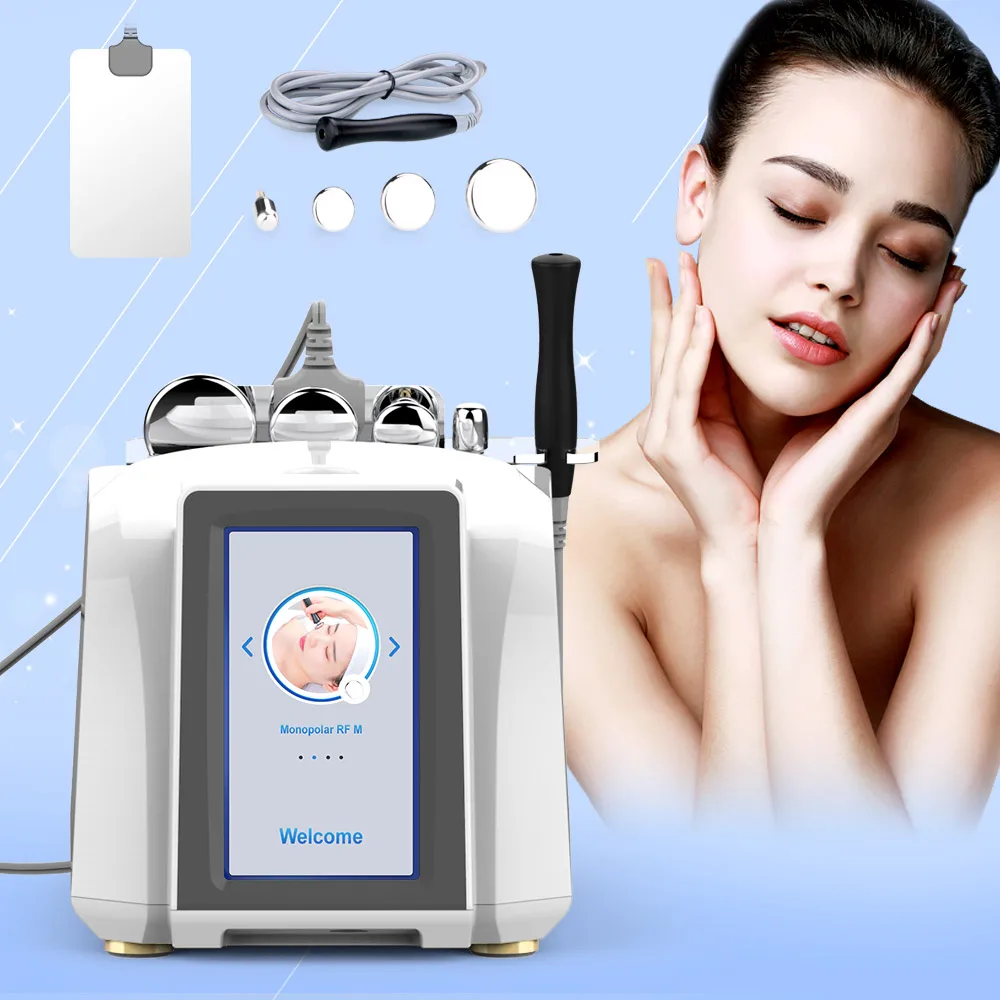 Monopolaire Rf Radio Frequentie Facial Machine Huidverstrakking Rimpel Remover Gezicht Lift 4 Tips Schoonheid Apparaat