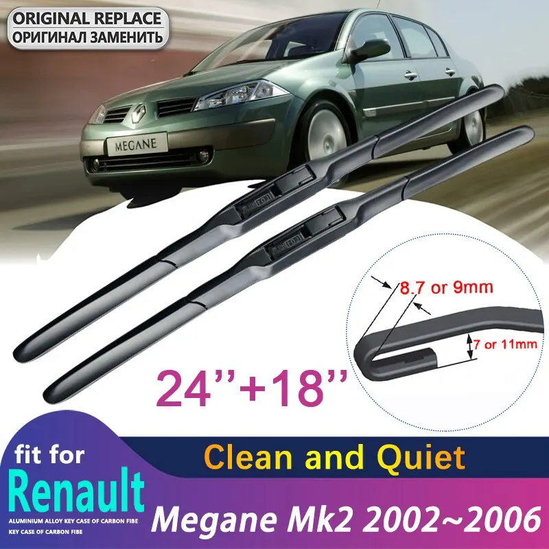 

Для Renault Megane Mk2 2002 ~ 2006 2003 2004 2005 переднее стекло ветровое стекло дворники автомобильный стеклоочиститель автомобильный стикер аксессуар