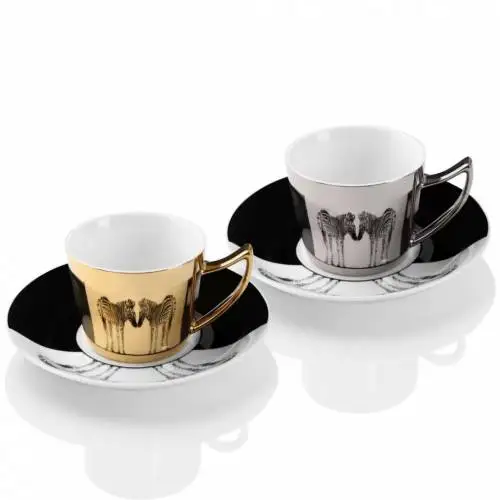 DOLBOVI 11452 Porcelain Coffee Set 6 Personality Coffee Cup Set gifts Christmas home barista barista tools espresso