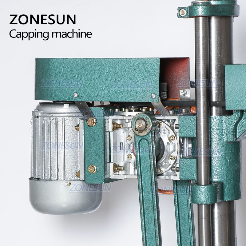 ZONESUNZS-XG60 Pilfer Proof Aluminum Caps Capping Machine ROPP Cap Screw Crimping Machine Soda Water Bottle Close Bottle Cap