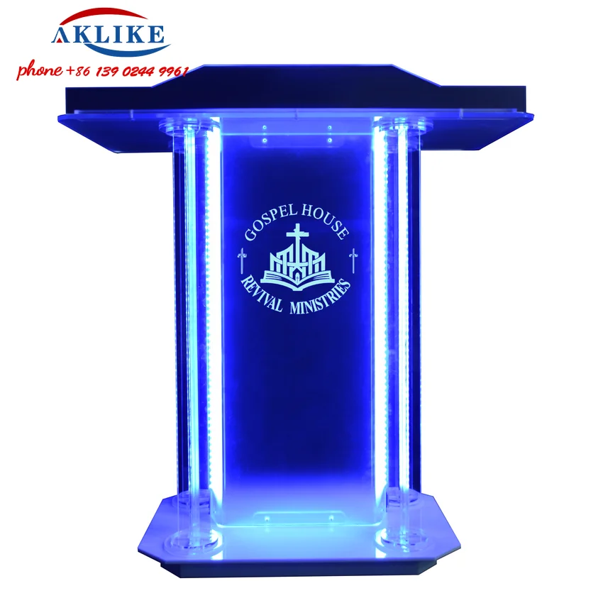 

AKLIKE 2024 Digital Podium Lectern Acrylic Church Pulpit With Led Christian Pulpito Para Iglesia Free Shipping