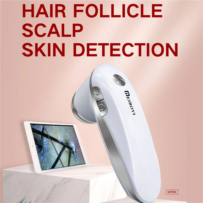 ไร้สาย Ultra HD APP WIFI รูขุมขนเครื่องตรวจจับหนังศีรษะ Digital Skin Analyzer กล้องจุลทรรศน์เครื่องมือตัดผมร้านทำผม