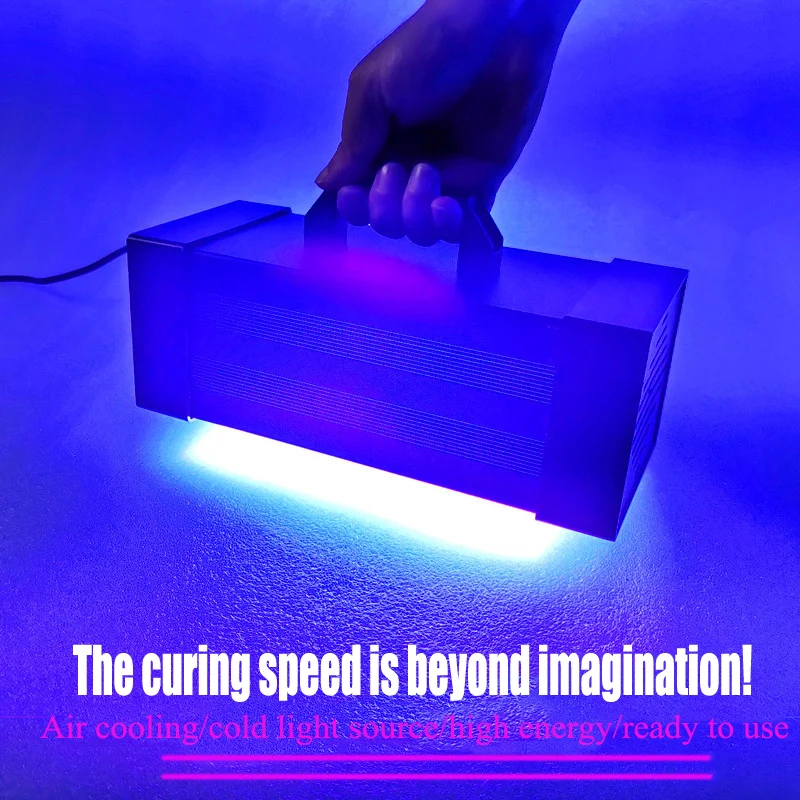 Portable 144 beads 288W high energy UV curing lamp LED ultraviolet lamp UV glue shadowless glue curing lamp green oil gloss glue