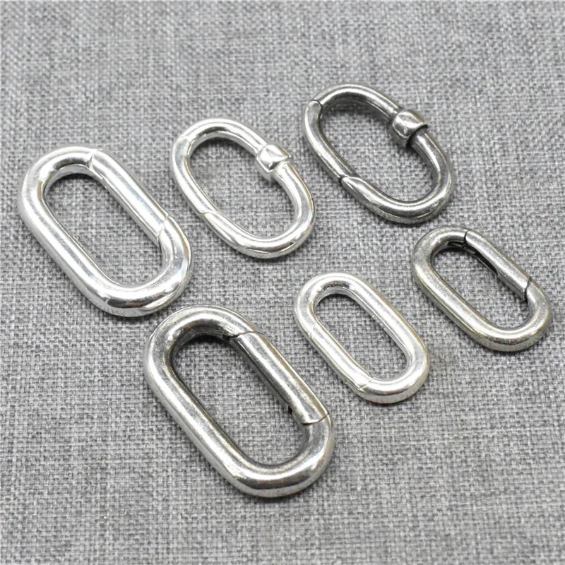 925 Sterling Silver Oval Clasp Lobster Clasp Connector for Bracelet Necklace