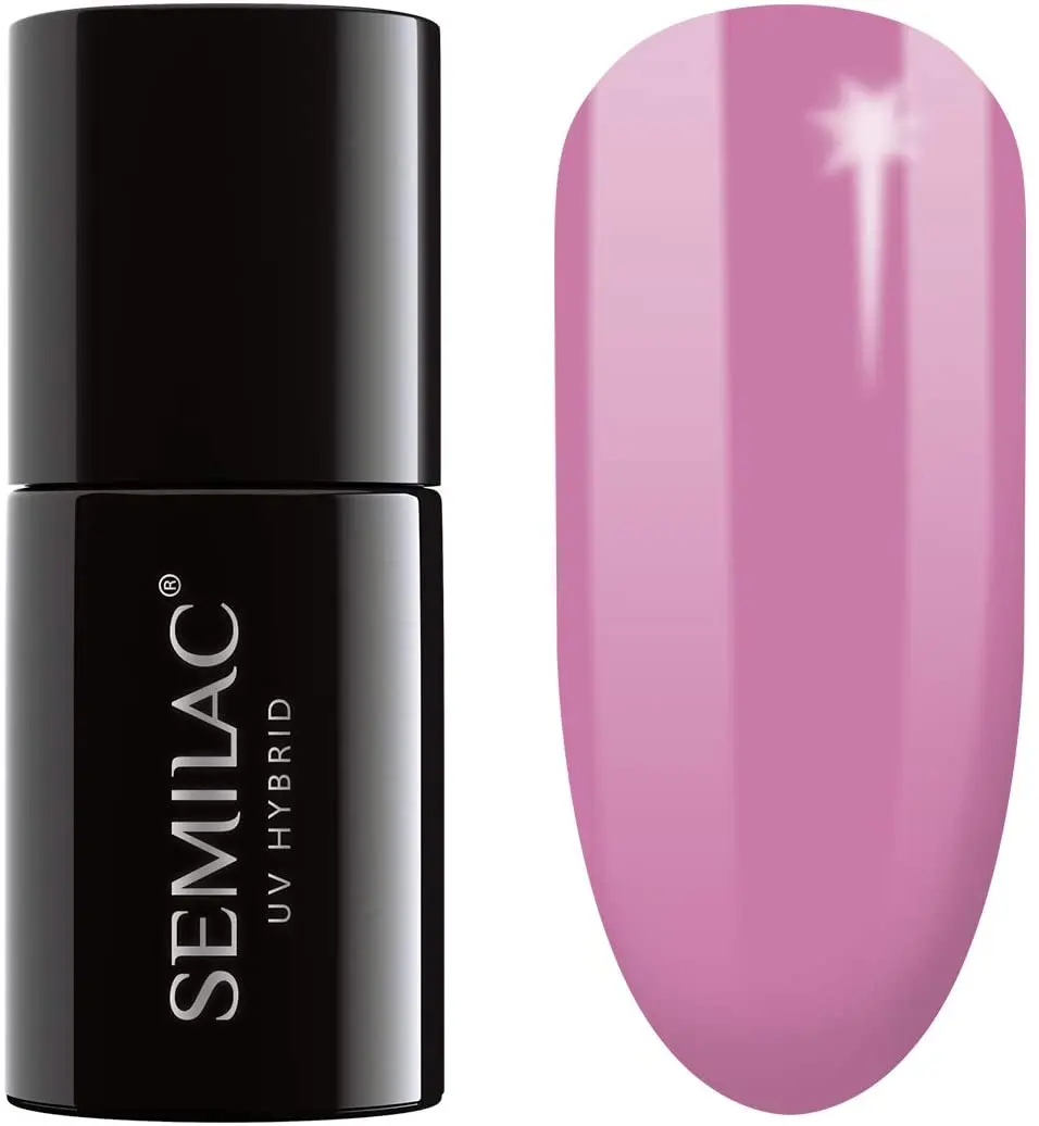 Semilac Soft Pink 278 semi-permanent cover, UV hybrid nail polish texture Gel