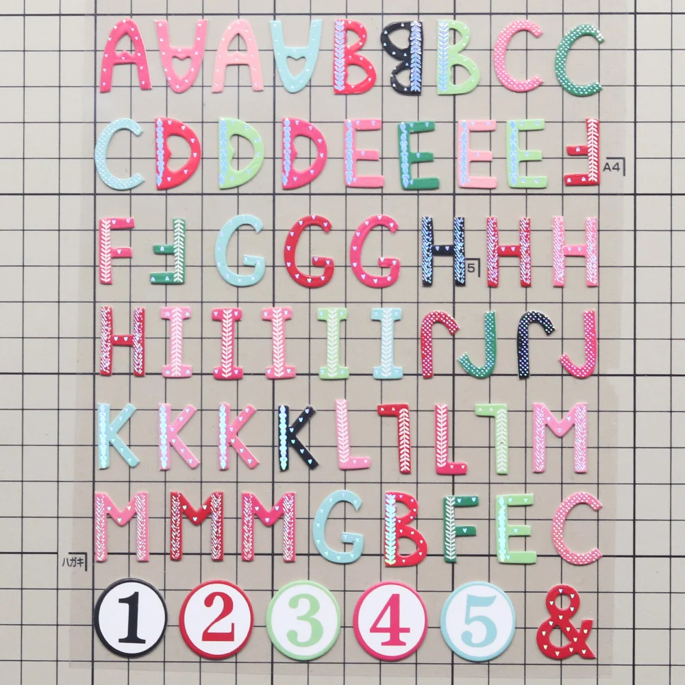 Creative Path farbige Dopamin-Alphabet-Aufkleber, Vintage-Aufkleber mit englischen Buchstaben, Deko-Aufkleber für Scrapbooking, Journaling, Kartenherstellung – Detail 2