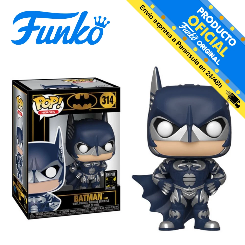 FUNKO POP! Batman 80th-figure Batman (1997), reference 37262, number 314, original, toys for boys, girls, gifts, collector, figures, dolls, shop, with box, new woman, official license