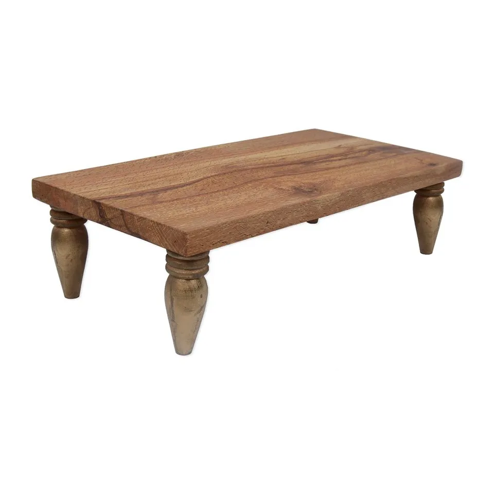 

Gilded Legs Wooden Bed Tray Decorative Small Tray Width 20 cm Length 38 cm Height 10 cm Handmade from Beech Wood