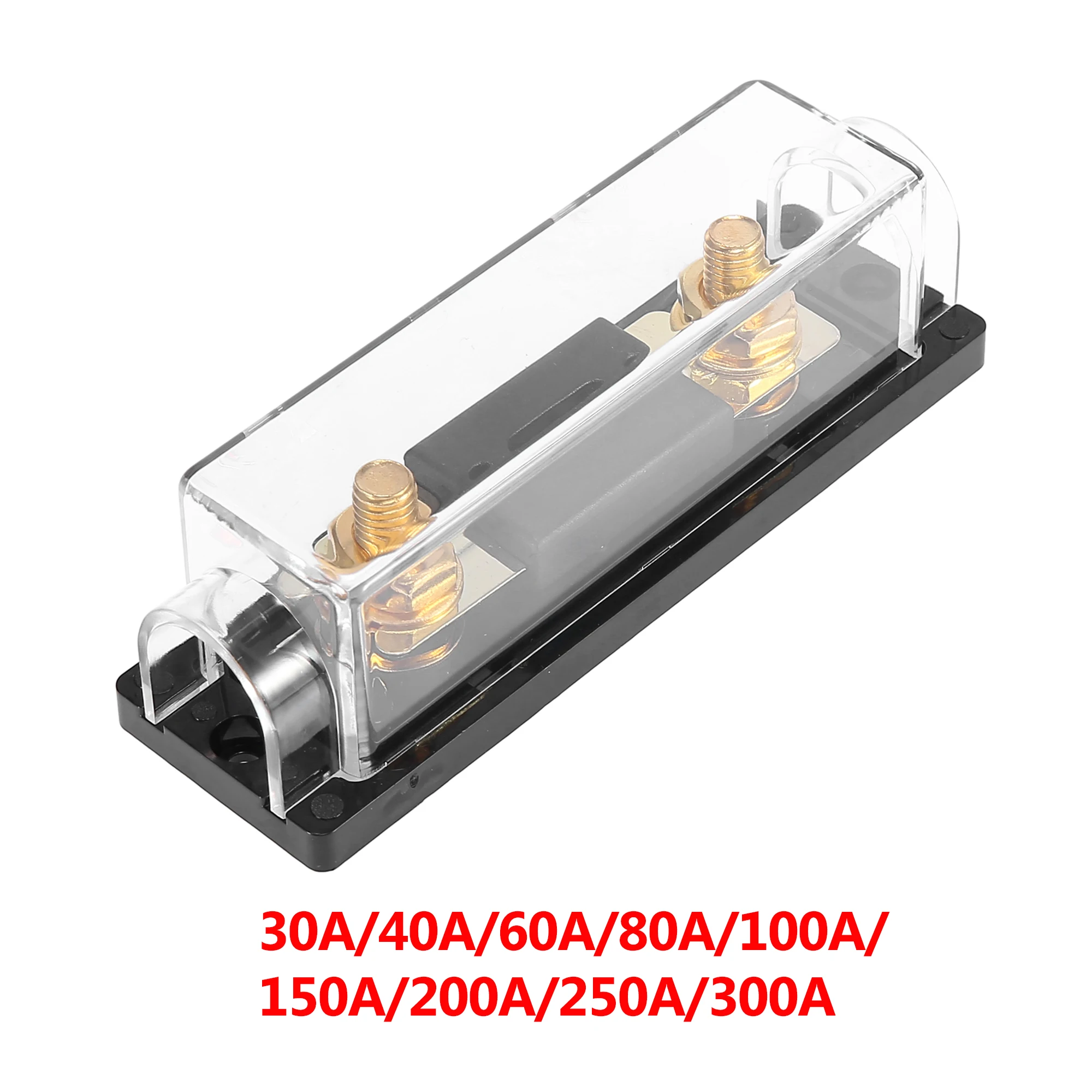 Uxcell  ANL Fuse with In-Line Holder Electrical Protection Fusible 30A 40A 60A 80A 100A 125A 150A For Car Audio Video Stereo