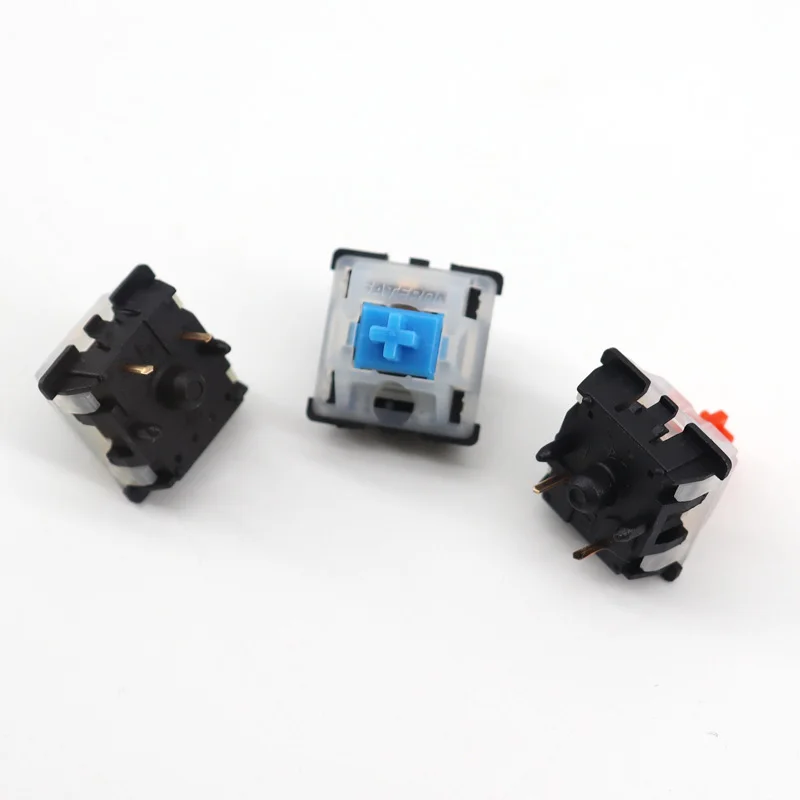 مفاتيح Gateron 5 Pin مفتاح لوحة المفاتيح الميكانيكية العلوي حليبي أسود أسفل مفاتيح سوداء أحمر-أبيض-أسود-أصفر-أزرق-بني رمح