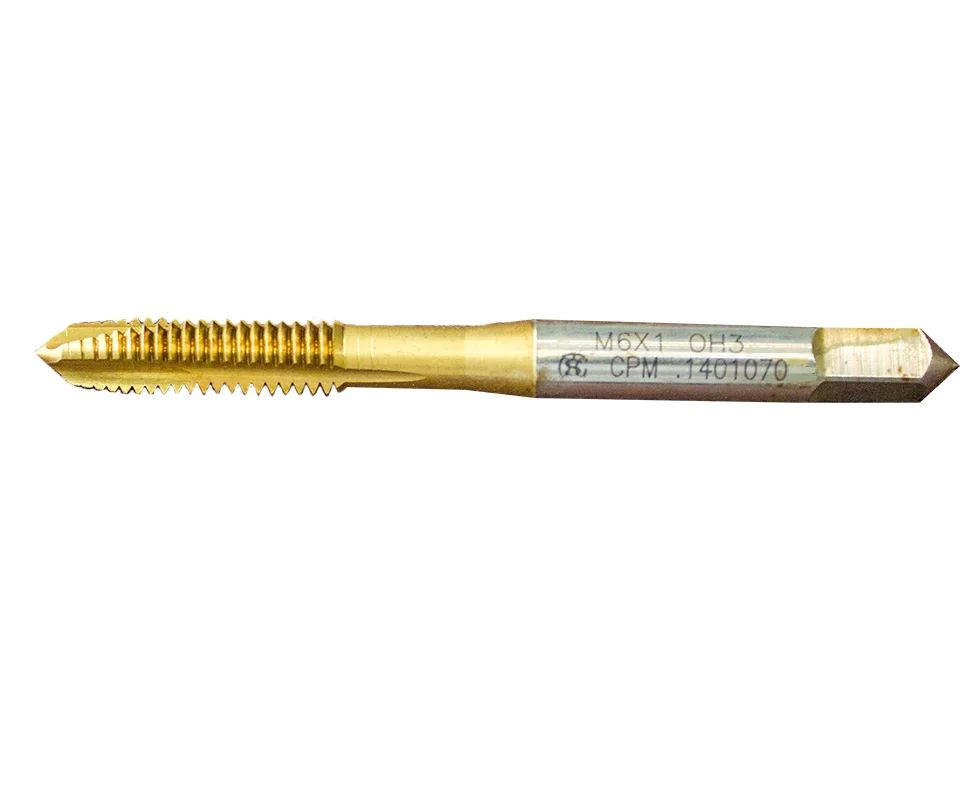 Pc uno M6 In Titanio Mano Tap Drill Bit Hex Shank HSSE A Vite A Spirale Punto Filettatura Metrica Plug Metallo Acciaio