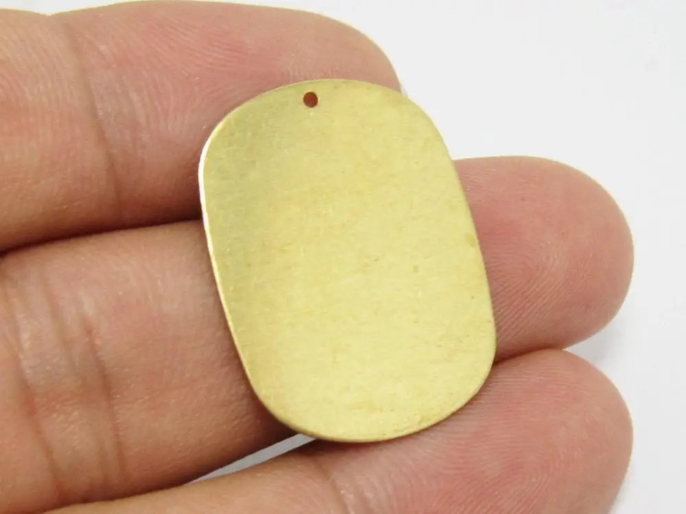 

20pcs Rounded Rectangle Earring Charm, Brass Charm For Jewelry Making, 27x20mm, Necklace Pendant, Blank Earring Findings -R941