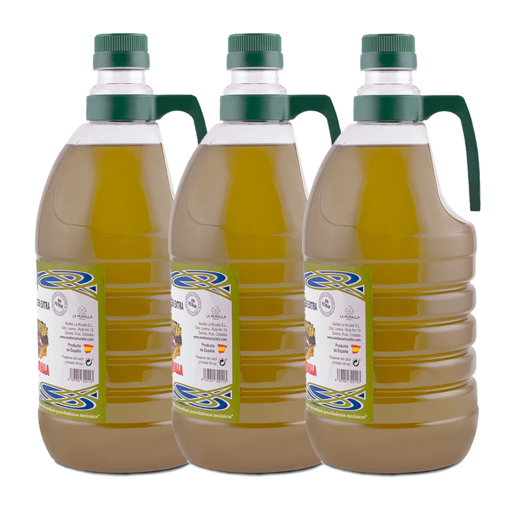 Dodatkowe oliwa virgin, Cortijo La Muralla, Arbequina odmiany, 3 2 L Garrafas, do zimnej ekstrakcji, AOVE 100% naturalne