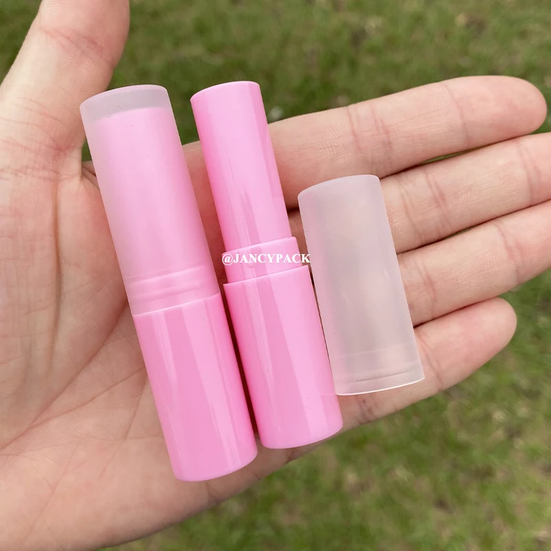 4g الوردي الأبيض مستحضرات التجميل لتقوم بها بنفسك فارغة Chapstick ملمع الشفاه أحمر الشفاه أنبوب بلسم مع قبعات الحاويات كريم شفاه زجاجة مستحضرات التجميل القابلة لإعادة الملء