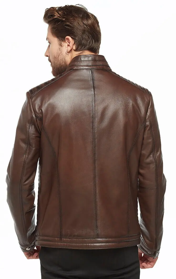 Ôm Vừa İreko Tranh Áo Khoác Da Ban Đầu Da Cừu Thu Đông 2022 Biker Slim Size Lớn VintageTürkiye