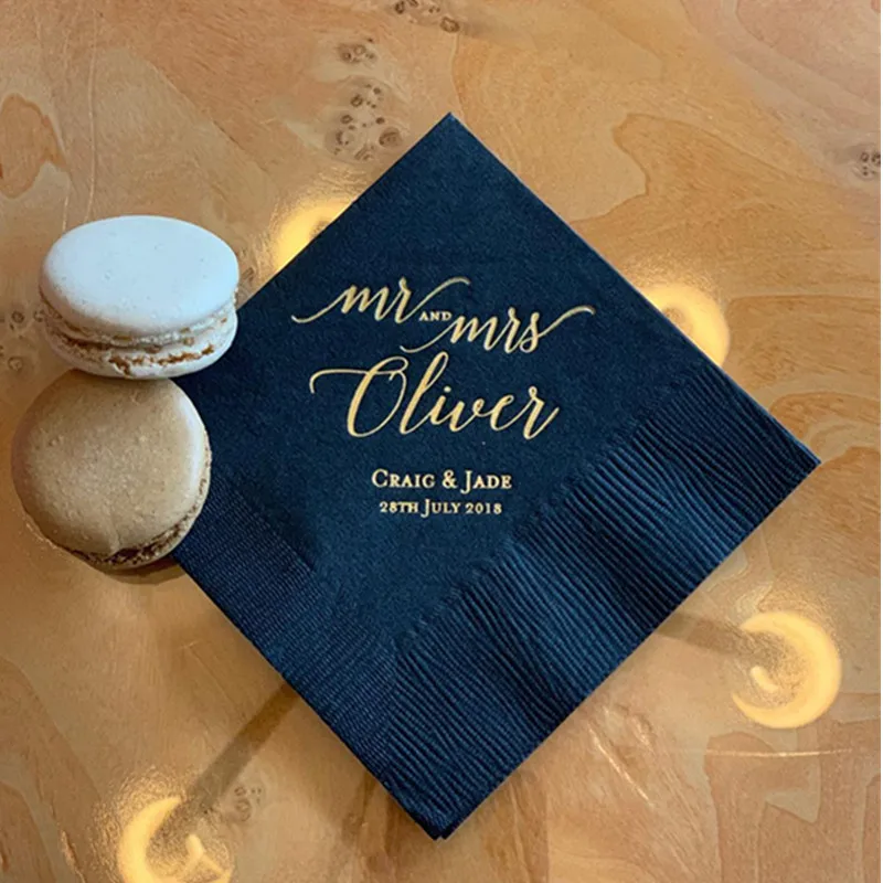 

Mr and Mrs Personalized Wedding Napkins|Bridal Shower|Rehearsal Dinner|Engagement Party|Bar Napkins|Custom Wedding Napkins