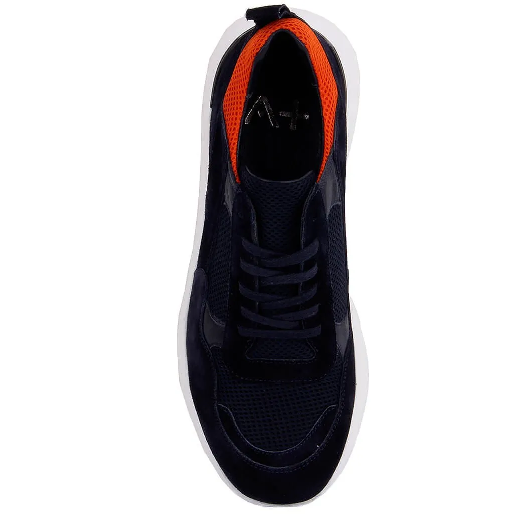 Segel Lakers-Navy Blue Suede Leder Männer Sneaker