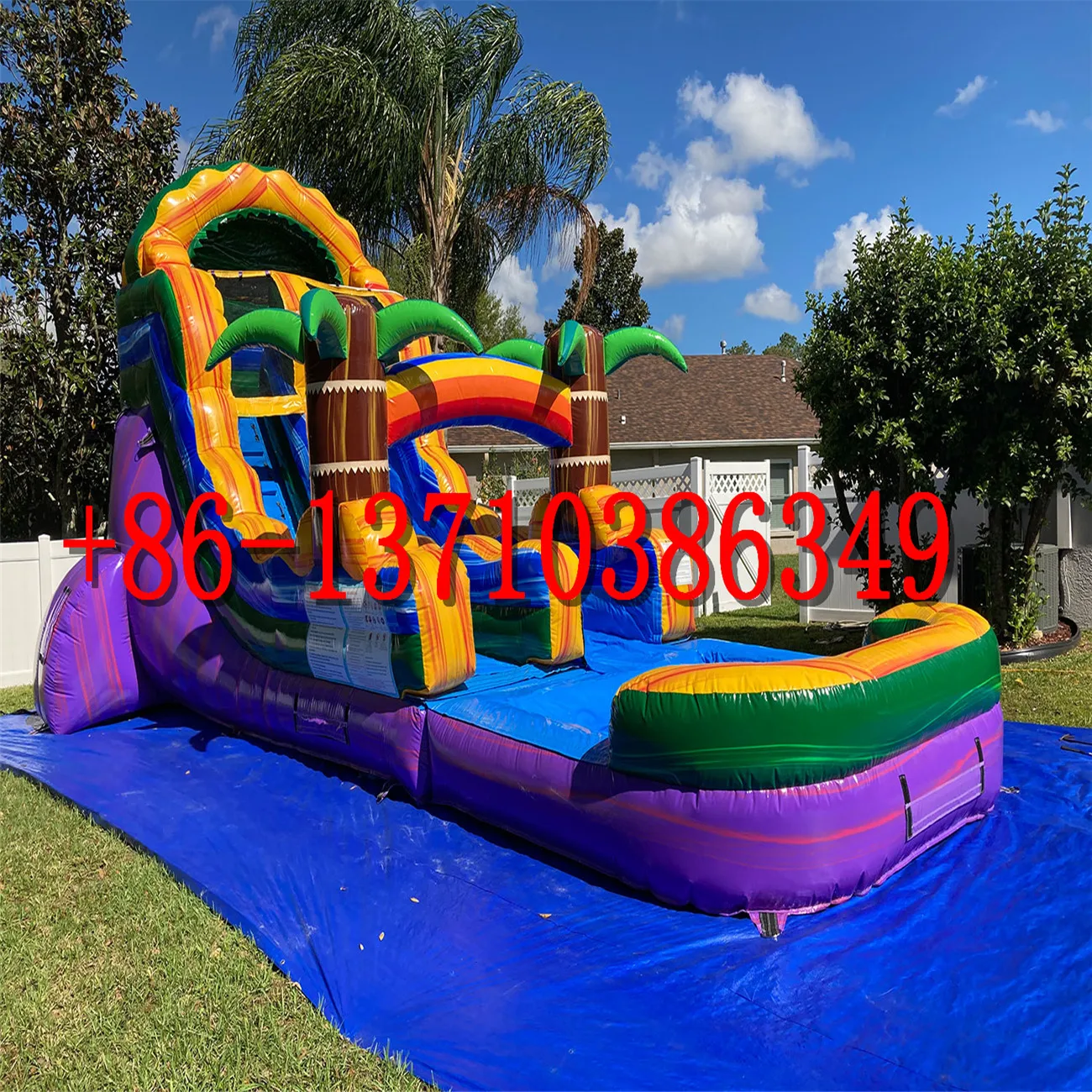 

Commercial children's variety of jungle inflatable water pool slides for sale HXSW-08