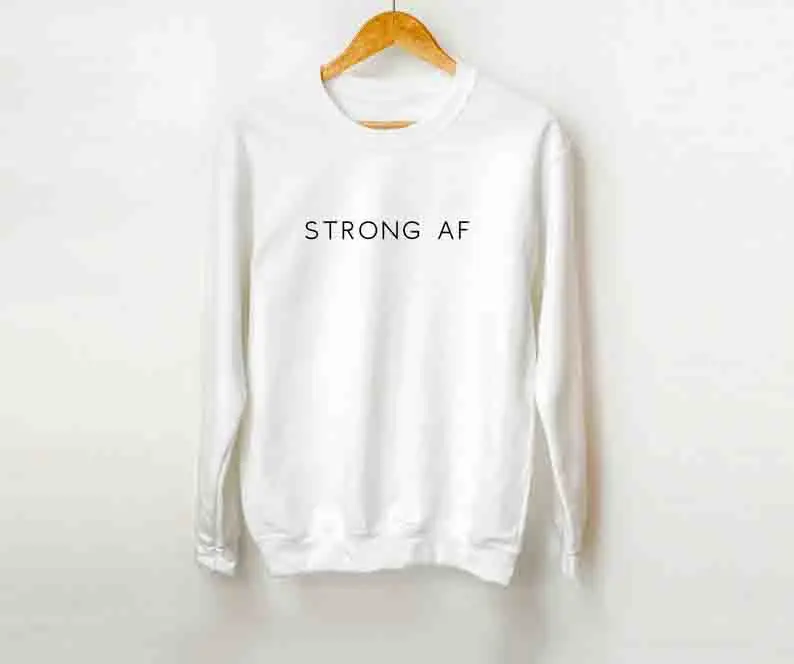 

Sugarbaby New Arrival Strong AF Unisex Heavy Blend Crewneck Sweatshirt Workout Motivation Sweatshirt Workout Gift Drop Shipping