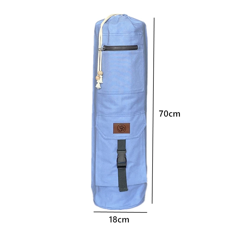 1Pc Cotton Canvas Yoga Bag Large Capacity Storage Bag Portable Yoga Mat Bag