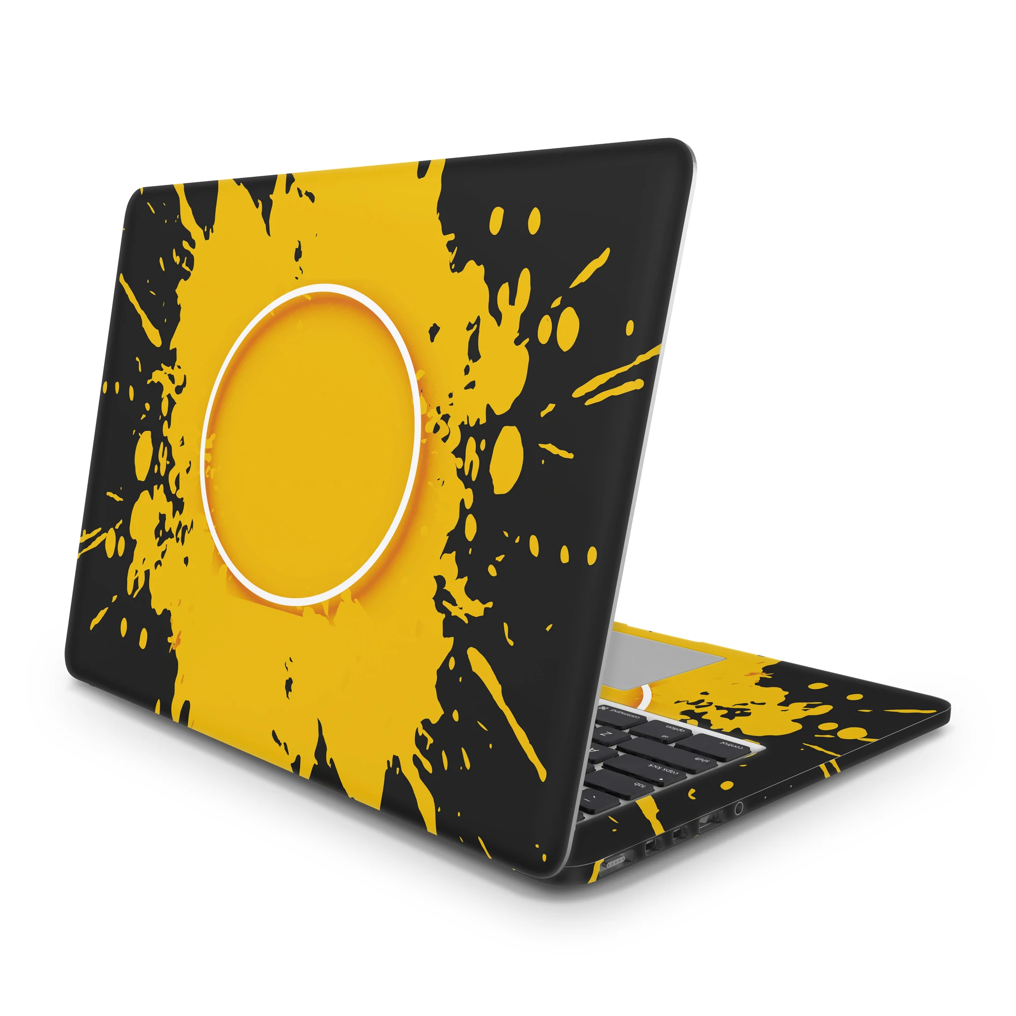 

Sticker Master Abstract ink Yellow Laptop Vinyl Sticker Skin Cover For 10 12 13 14 15.4 15.6 16 17 19 " Inc Notebook Decal For Macbook,Asus,Acer,Hp,Lenovo,Huawei,Dell,Msi,Apple,Toshiba,Compaq