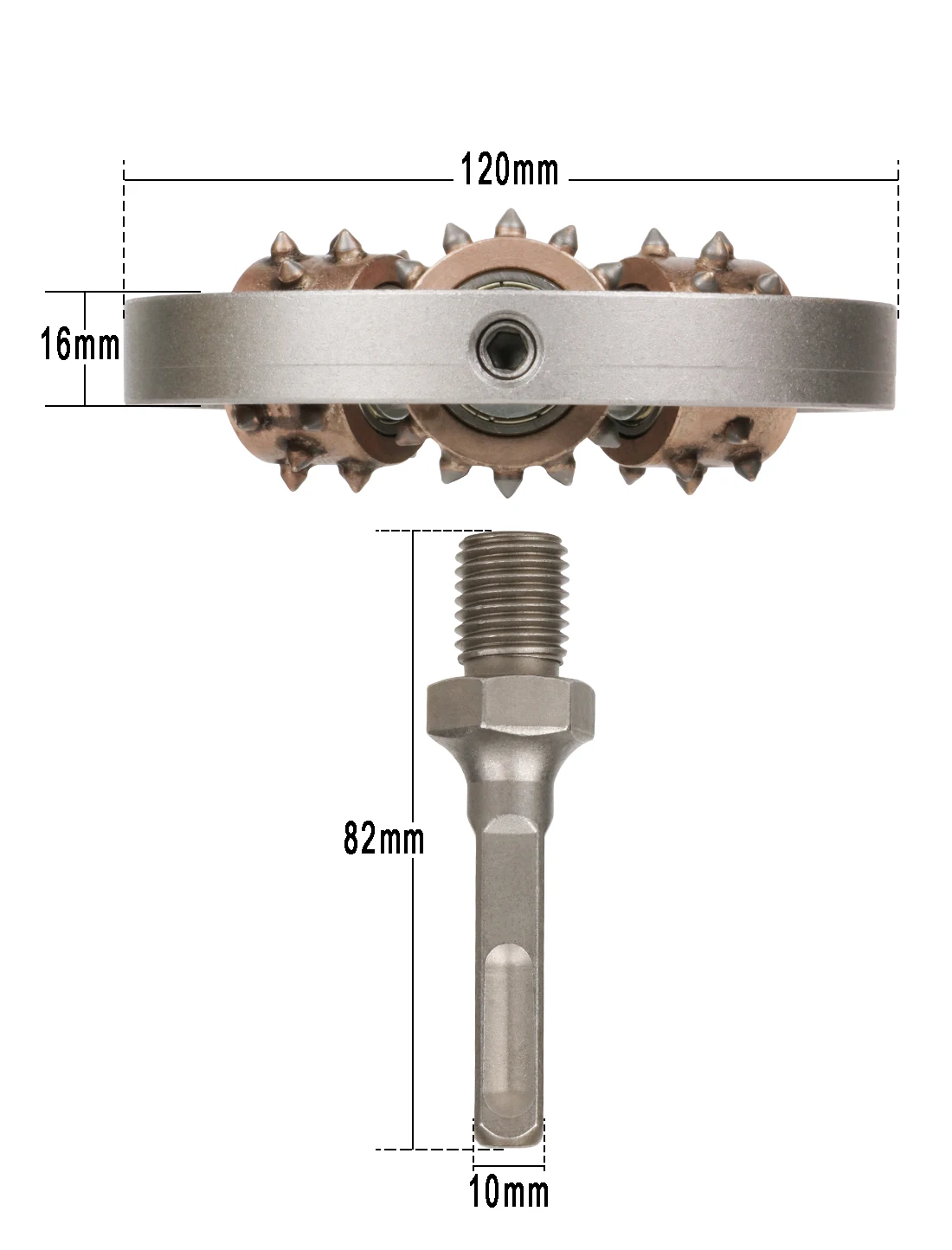 130  Electric Chisel Hammer Head For Concrete Connecting Rod Angle Grinder Electric Chisel Alloy Grinder Wheel Roller Grinder