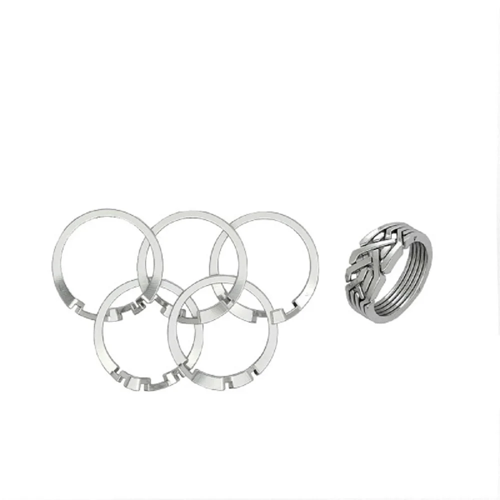 anillo-de-rompecabezas-olimpico-turco-de-plata-de-ley-925-verdadero-de-5-bandas-nudo-entrelazado-mujer-hombre