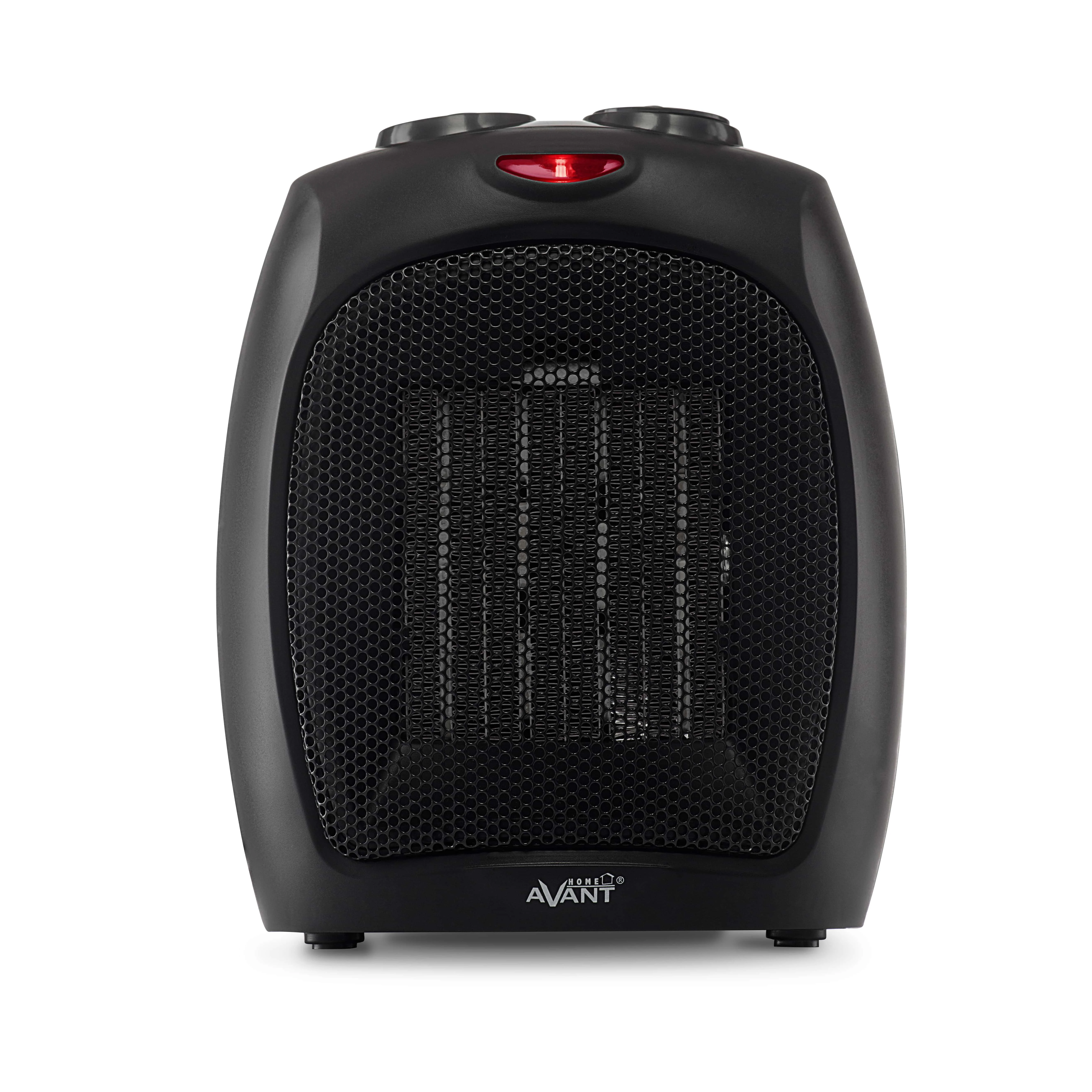 1500w portable ceramic heater with 2 power levels: 750w - 1500w. Adjustable thermostat, overheating protection, automatic Control, fan function. Black Color