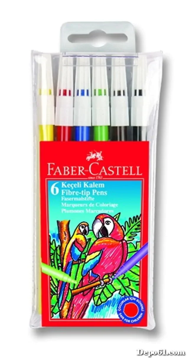 FABER CASTELL KEÇELİ PEN F.C 6'lı 439608163