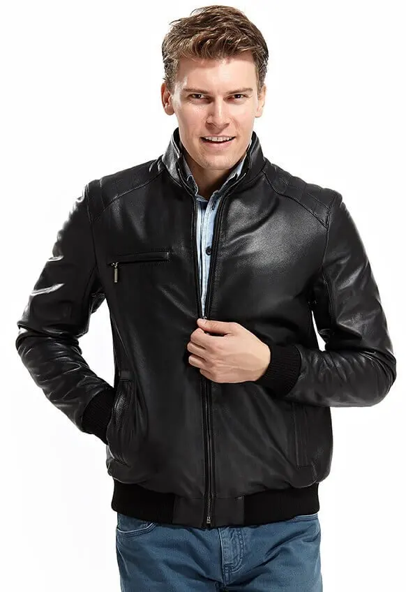 Stiletti Foman nero maschio pelle cappotti Orjinal pelle di agnello autunno inverno 2022 Biker Slim Large Size VintageTürkiye