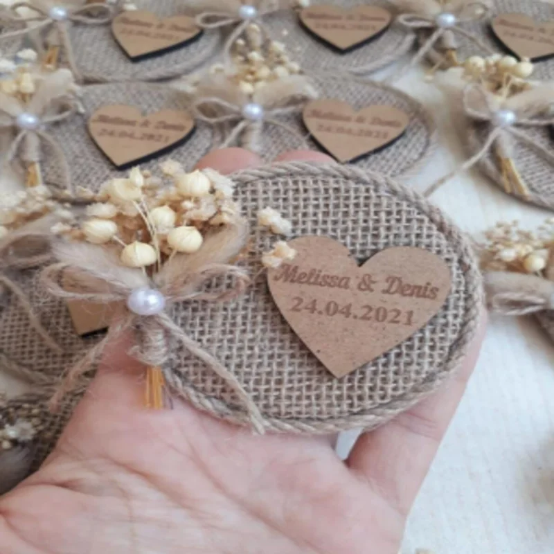 Mesh Magnet (50 Pcs) Kişiseleştirilebilir Birthday Baby Shower Wedding Engagement And All Events With You