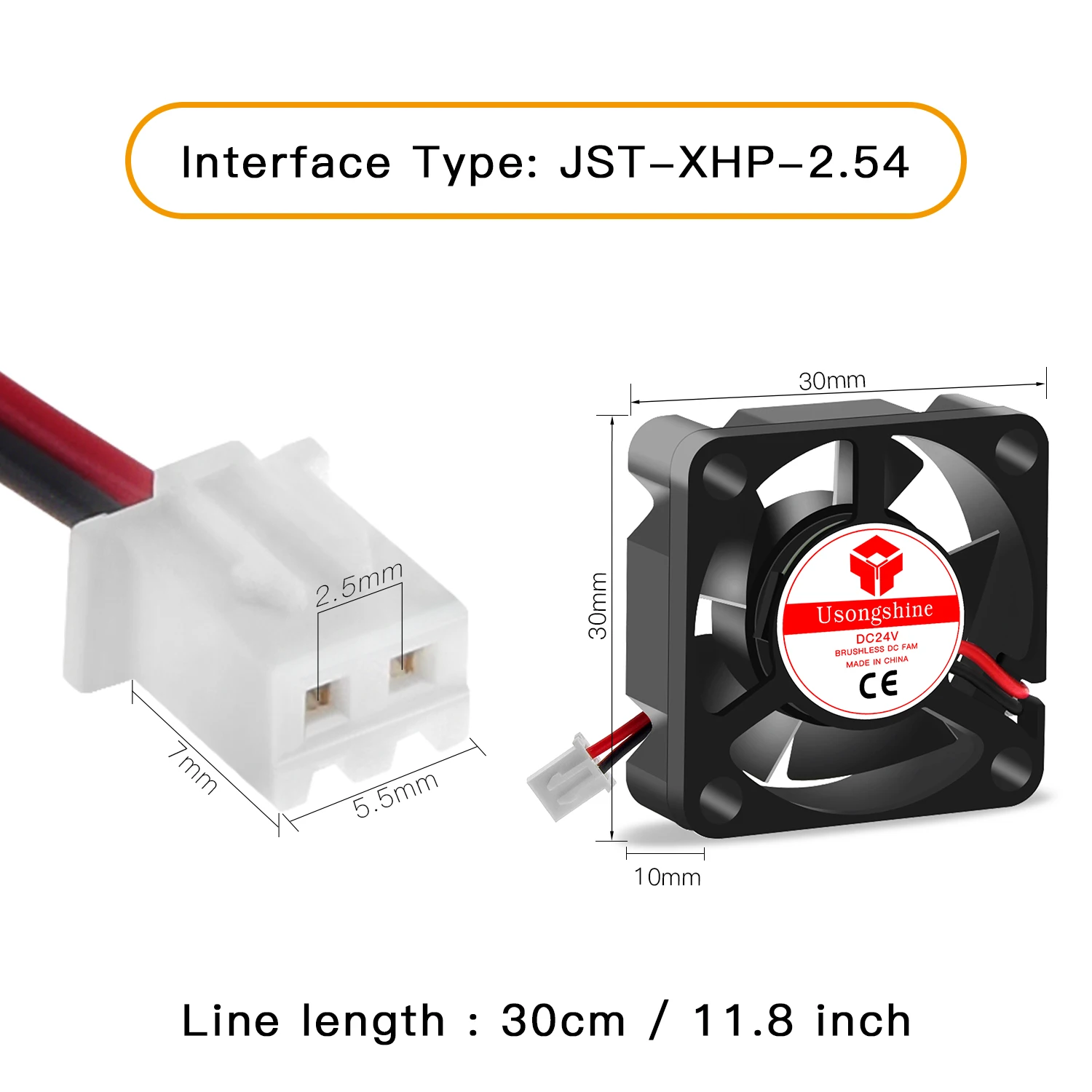 Cooling Fan 3010 4010 5010 5V/12V/24V DC Brushless fan for radiator cooler 3D Pinter Parts