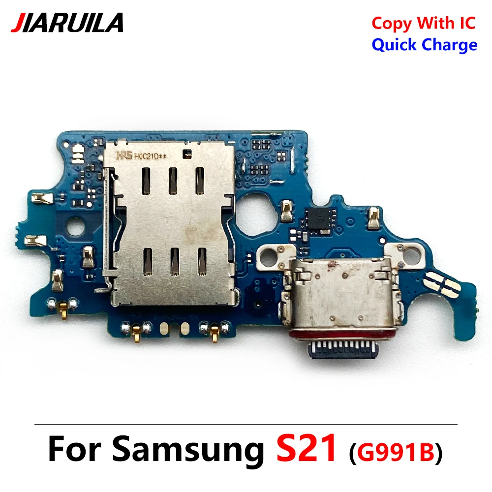 USB Charging Port Board Flex Cable Connector Parts For Samsung S21 G991B Microphone Module