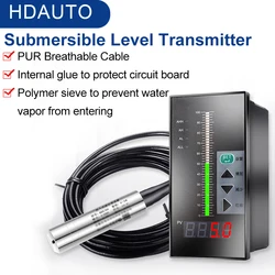 11-20m 4-20mA level measuring instruments throw-in type controller water tank level indicator static level sensor