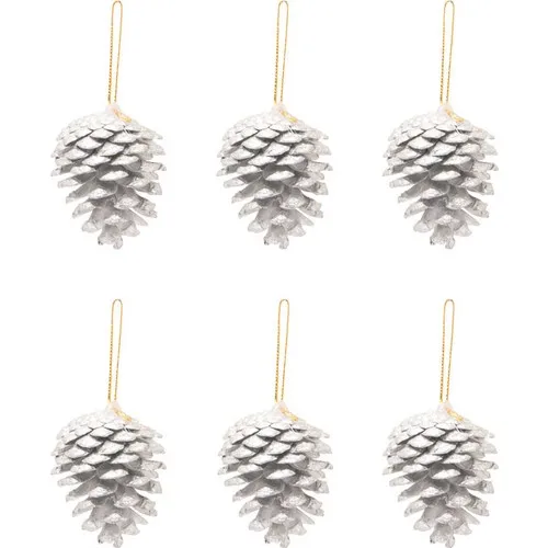 بير حياة مجموعة زينة شجرة الكريسماس مخروط ثلجي 5 سنتيمتر 6 قطع