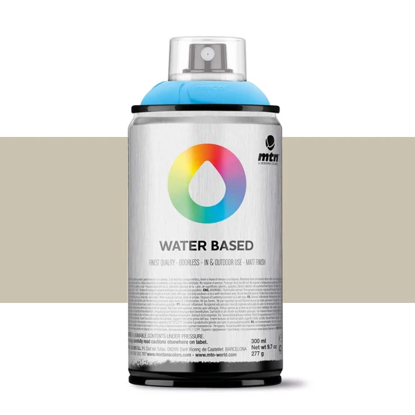 Spray paint brand MTN Water Based Color Warm gray Light 300 ml Montana low pressure Little Ideal smell interior