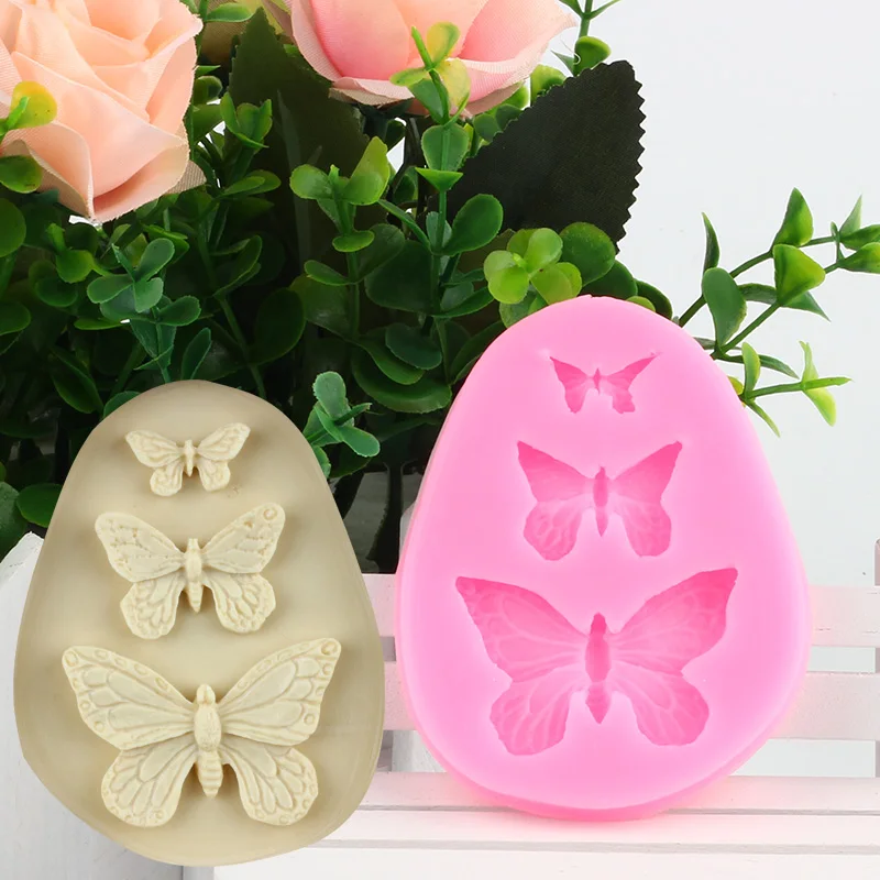 3D Butterfly Silicone Molds Wedding Cupcake Fondant Cake Decorating Tools Chocolate Candy Resin Mold Kitchen Baking Accessories