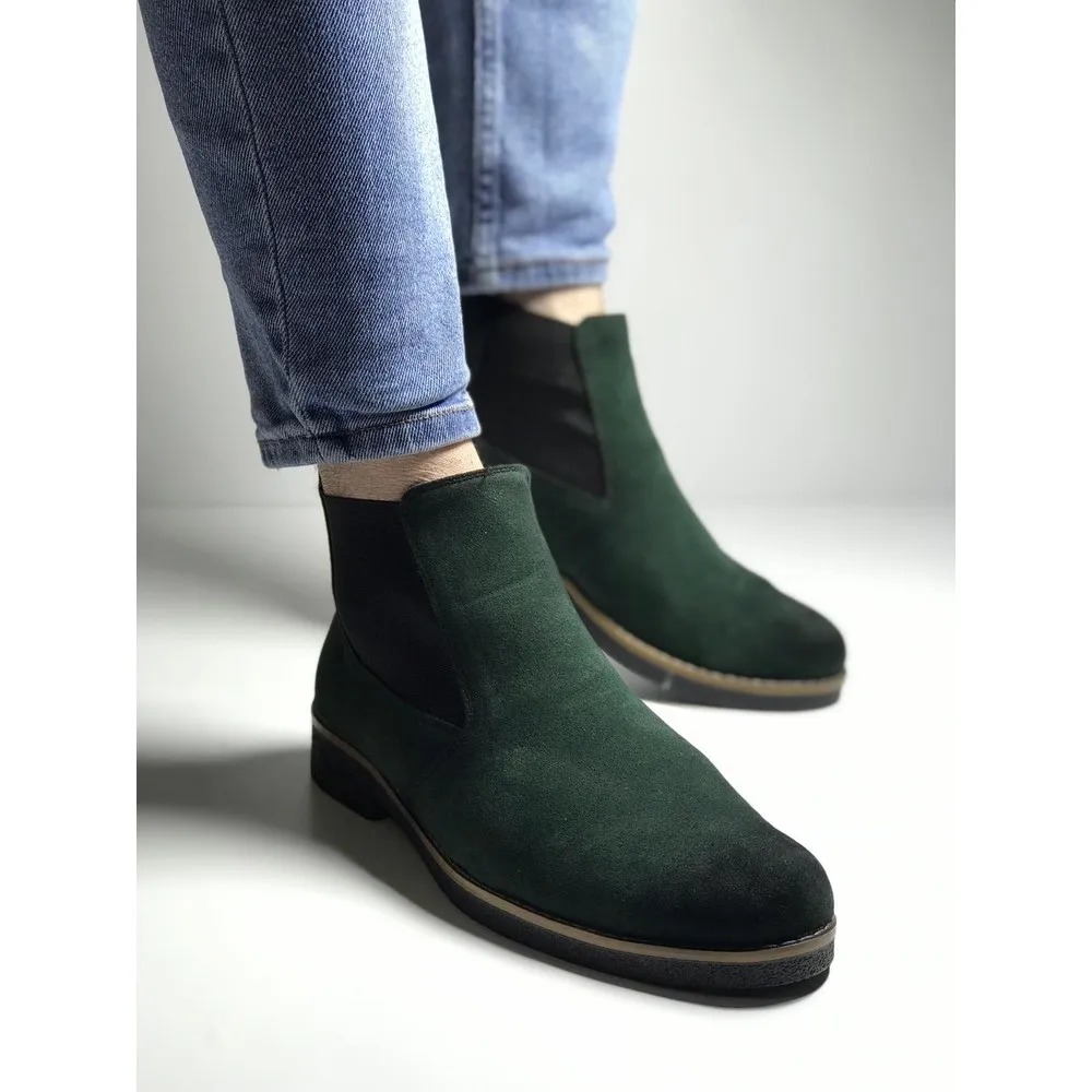 Chelsea Boots For Men's Navy Green Fashion Boots Chelsea Model 2021 Brand New Casual Boots soft Sole Waterproof Men Super Boots