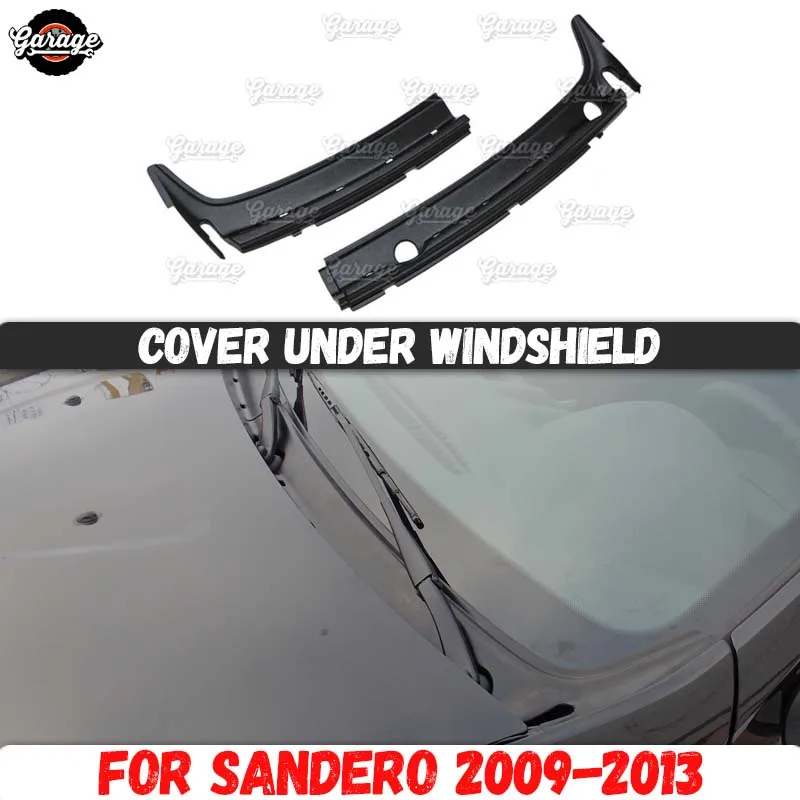 Cover under windshield for Renault Sandero / Stepway 2009-2013 jabot ABS plastic accessories protective car styling tuning