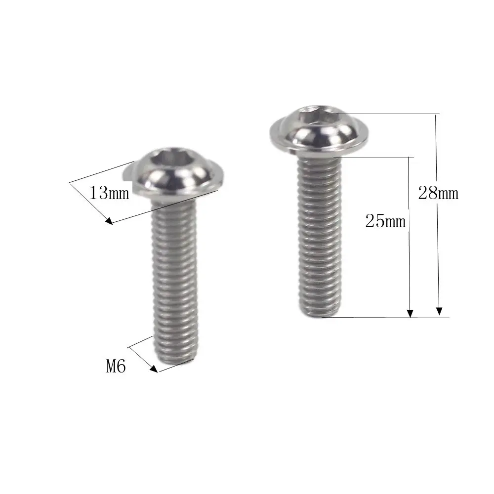 2pcs Titanium M6 x 25mm Bolts Easy Wheels Screw for Brompton Pikes 3Sixty Folding Bikes Accessories