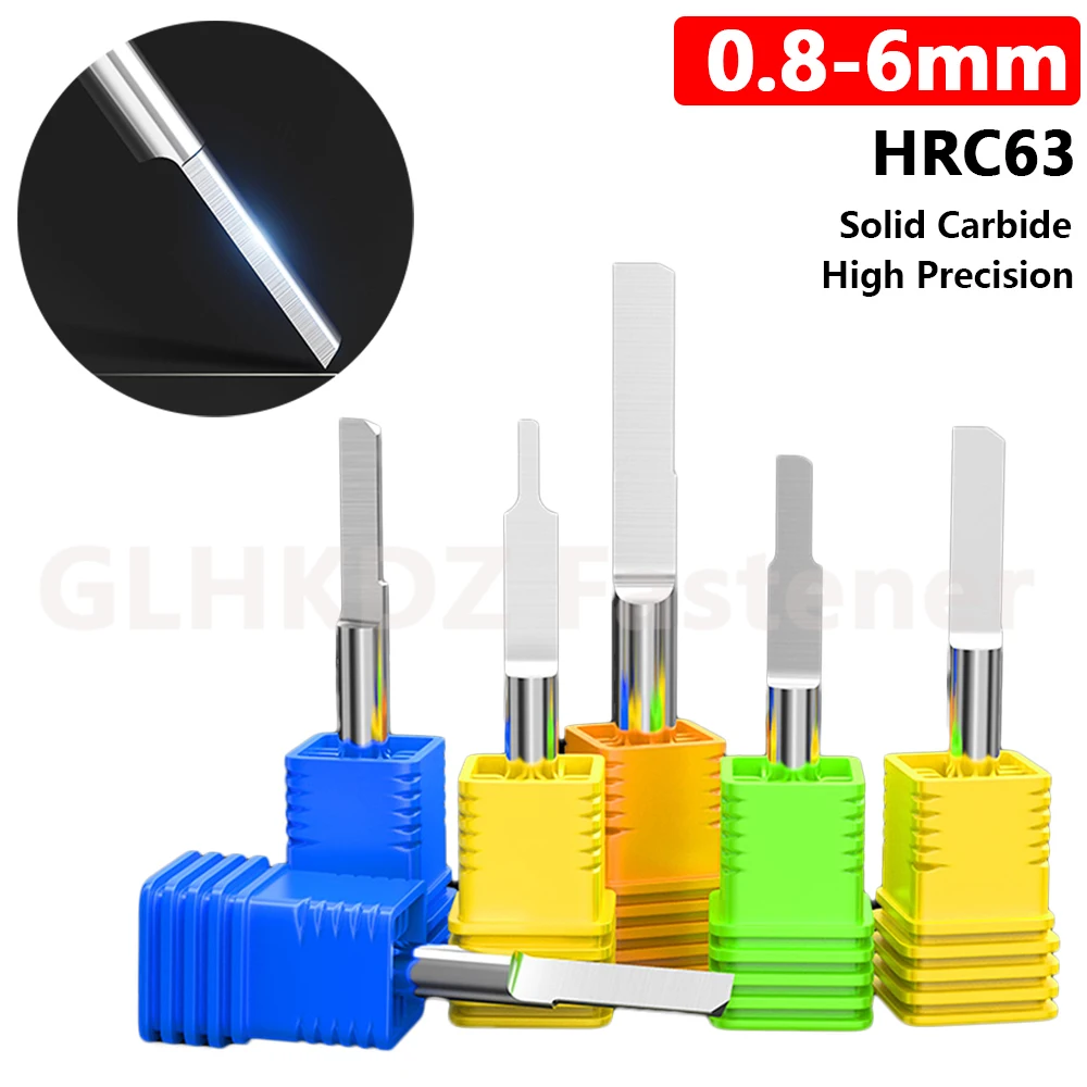 

Ø0.8-6mm Solid Carbide Single Flute Straight Router Bit End Mill CNC Milling Cutter Engraving Tool For MDF Plastic HRC63