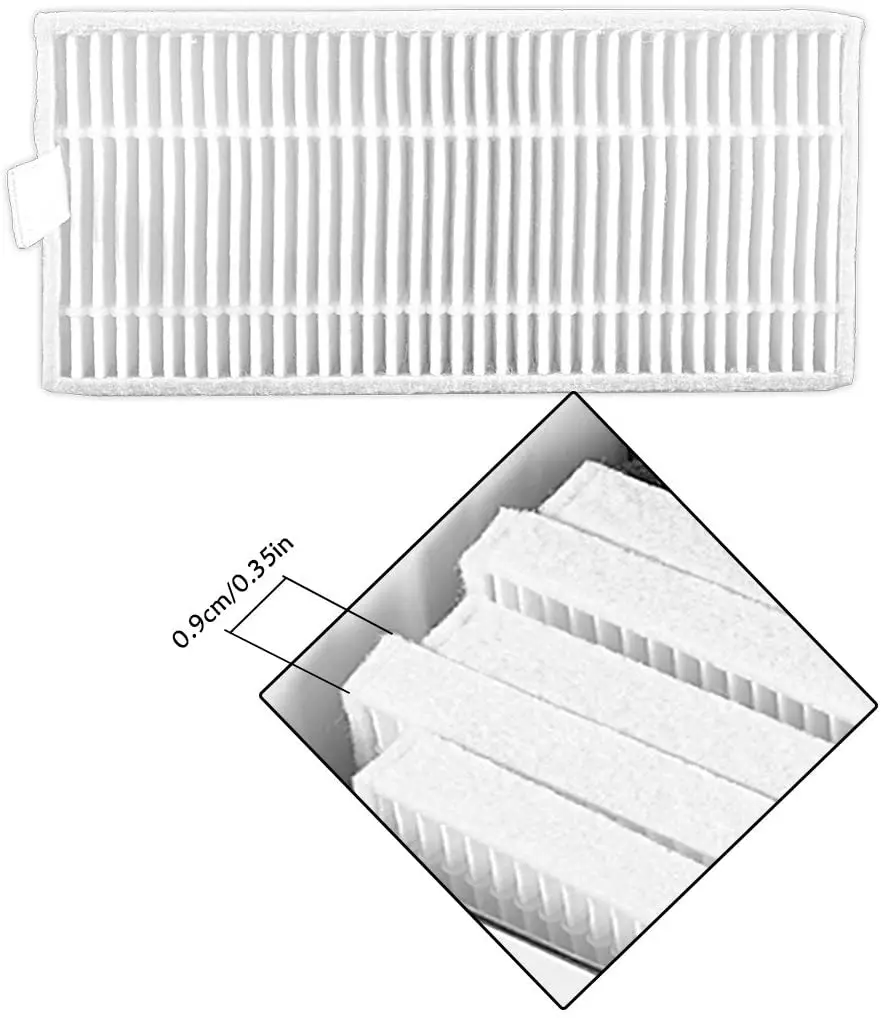 Pack de Cepillos Laterales, Filtros HEPA y Filtros Accesorios de Repuesto Para Aspiradora Cecotec Conga - Cepillos Laterales