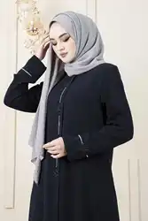 여성 스타 벌집 Hijab Abaya 라마단 이드 무바라크 시폰 오픈 기모노 두바이 터키 이슬람 Kaftan 이슬람 드레스 가운 Femme