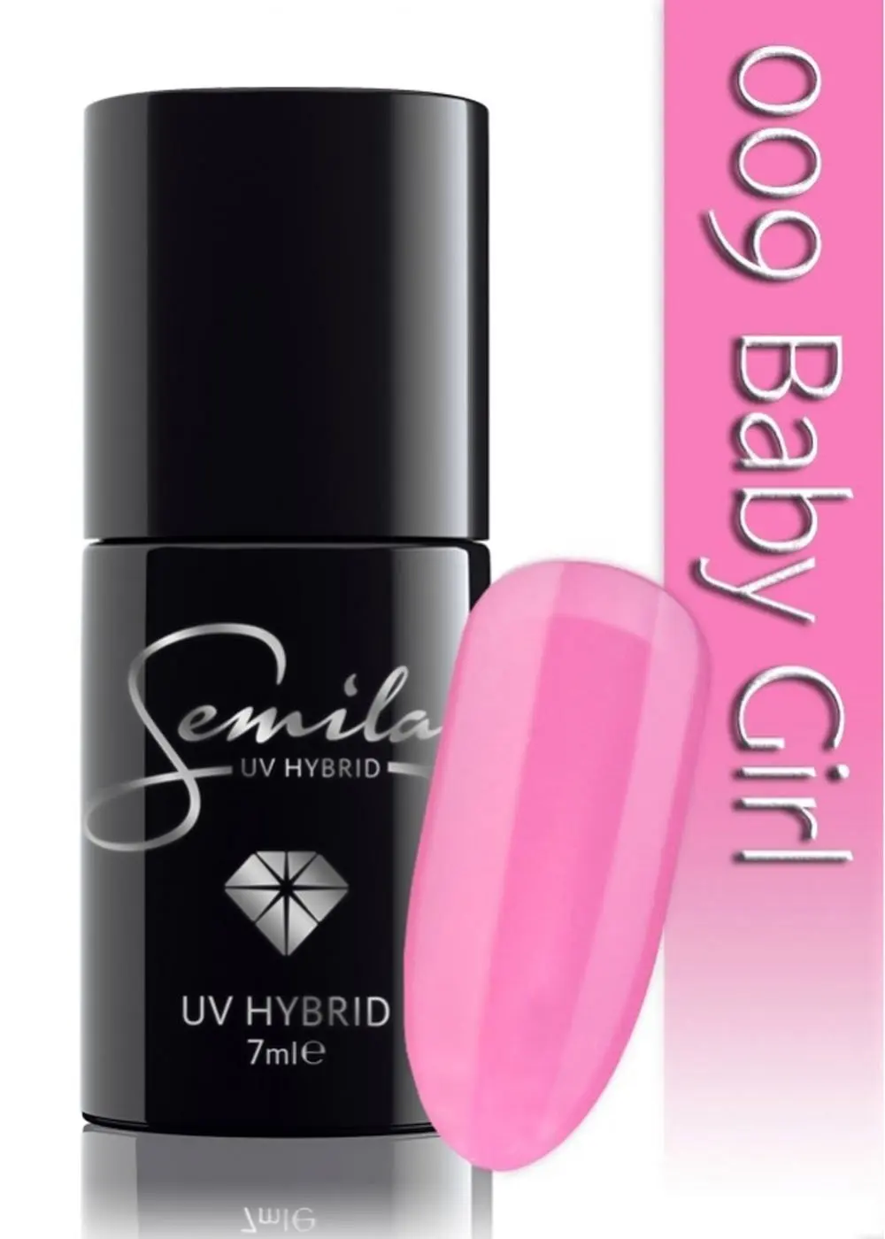 Semilac Baby Girl 009 semi-permanent cover, UV hybrid nail polish texture Gel