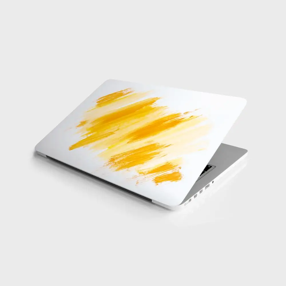 Sticker Master Abstract Yellow Brush Universal Sticker Laptop Vinyl Sticker Skin Cover For 10 12 13 14 15.4 15.6 16 17 19 