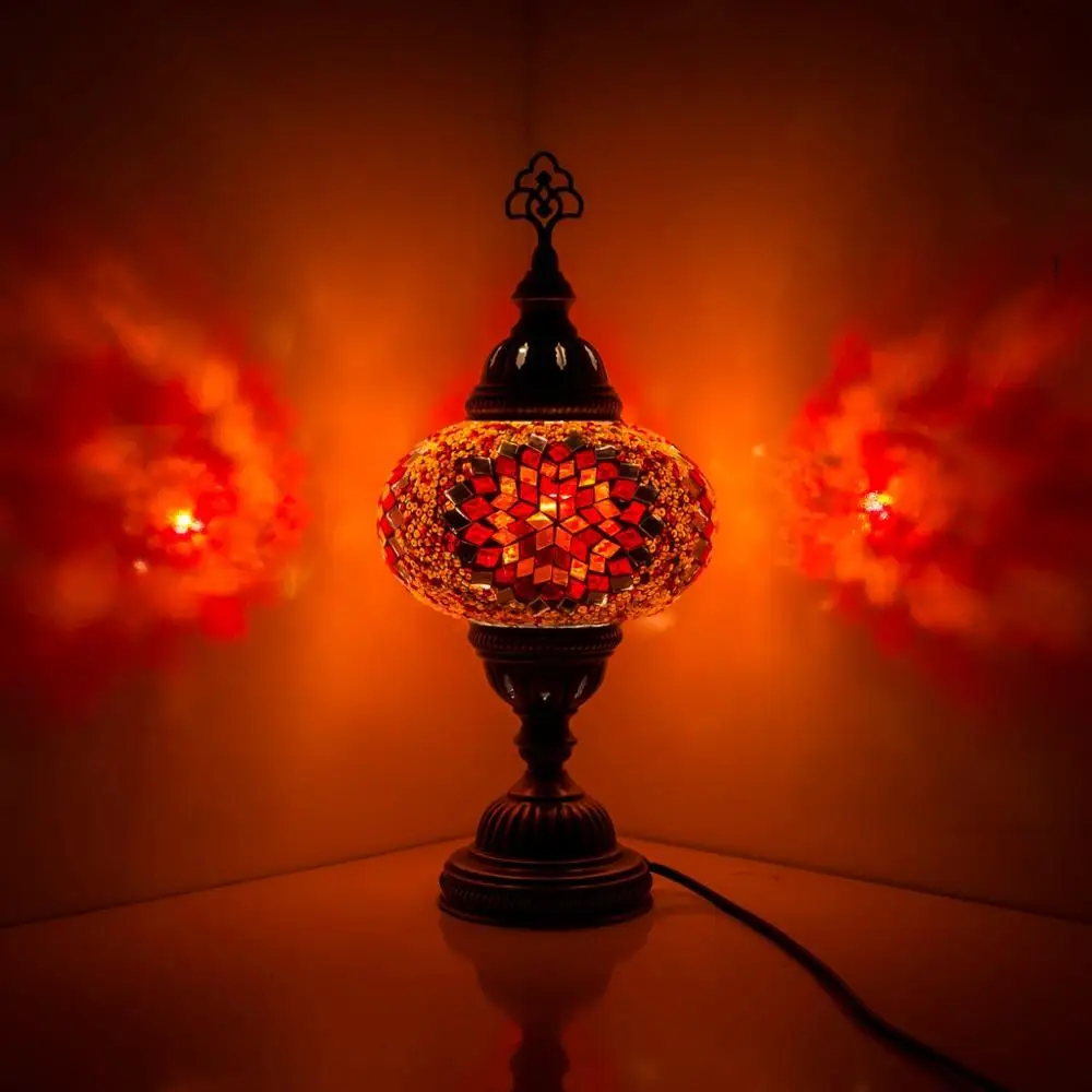 authentic handmade mosaic glass table top lamps Turkish hand made lamp romantic Desk Lamp handcrafted lamp anatolian style lamp