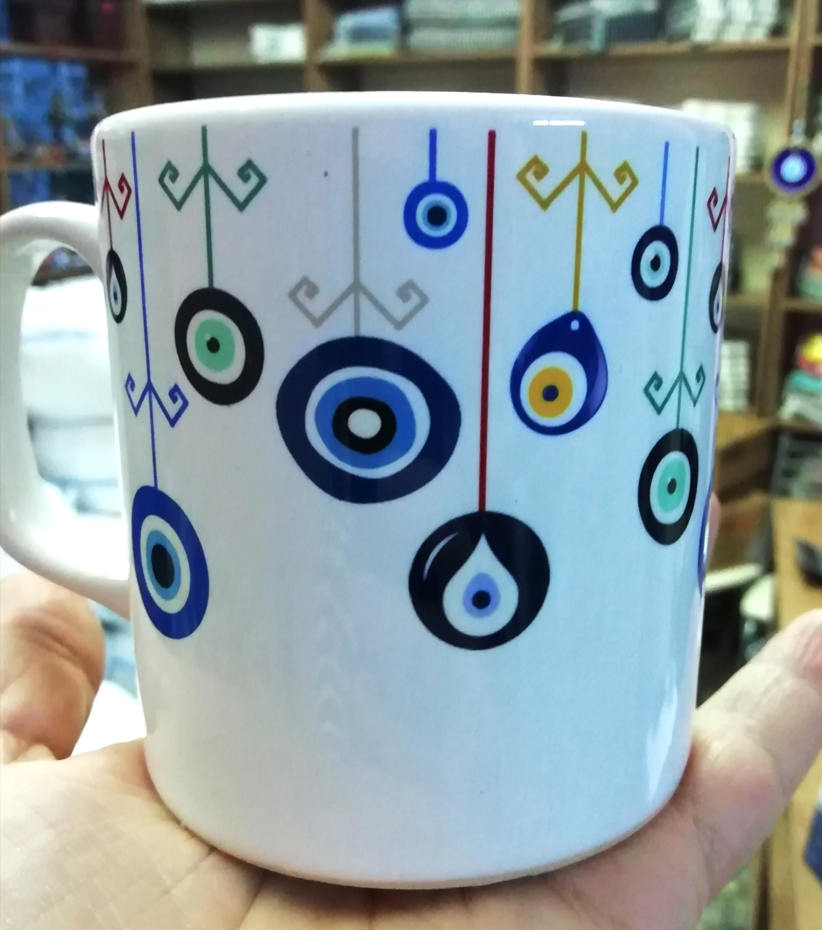 

Evil Eye Decorated Porcelain Coffee Tea Mug