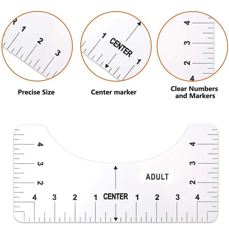 4 Stks/set T-shirt Uitlijning Heerser T-shirt Alignment Tool Voor Grafiek Tekening Sjabloon Kleding Patroon Ontwerp Diy Naaien Gereedschap