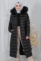 Women's Black Inflatable Coat